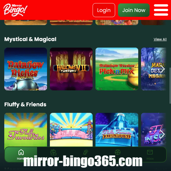 Jackpots Section 1 Mirror Bingo