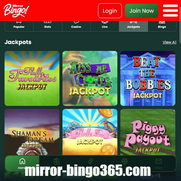 Jackpots Section 4 Mirror Bingo