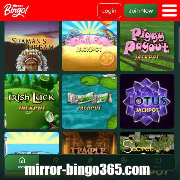 Jackpots Section 5 Mirror Bingo