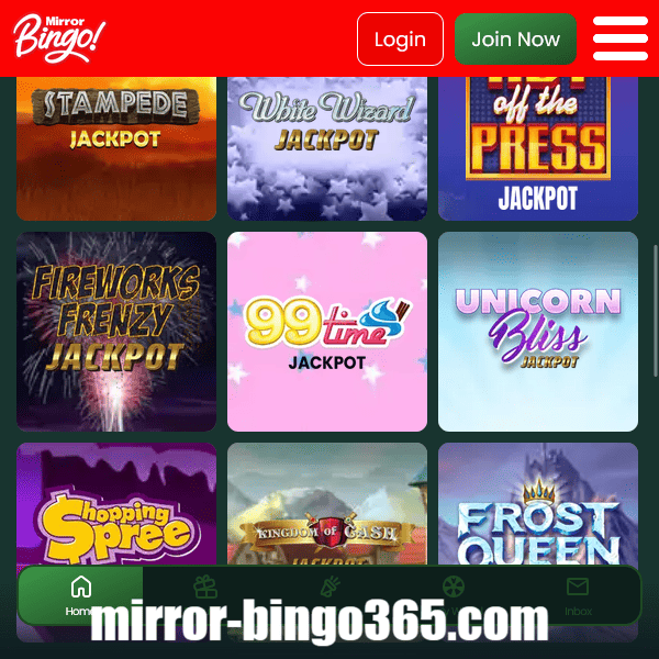 Jackpots Section 6 Mirror Bingo